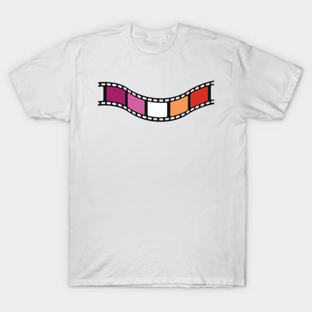 Film Strip - Lesbian Pride T-Shirt by LaLunaWinters